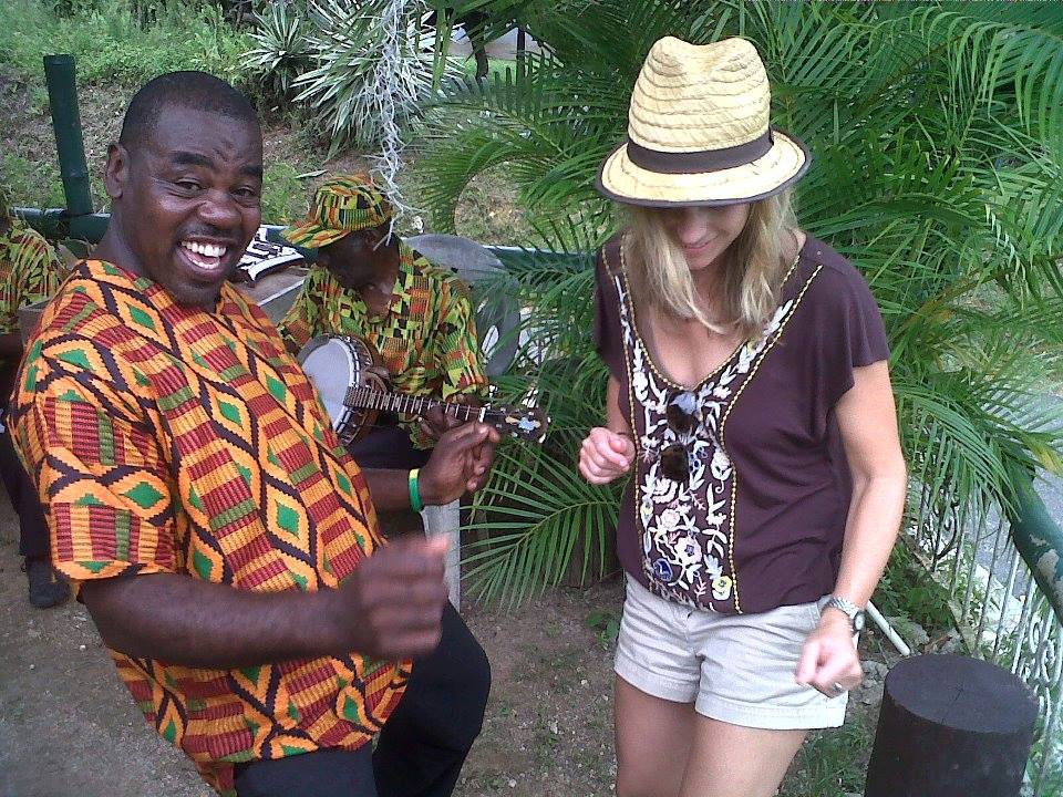 dancing in Beeston Spring with Astil Gage community leader – Exceptional Caribbean
